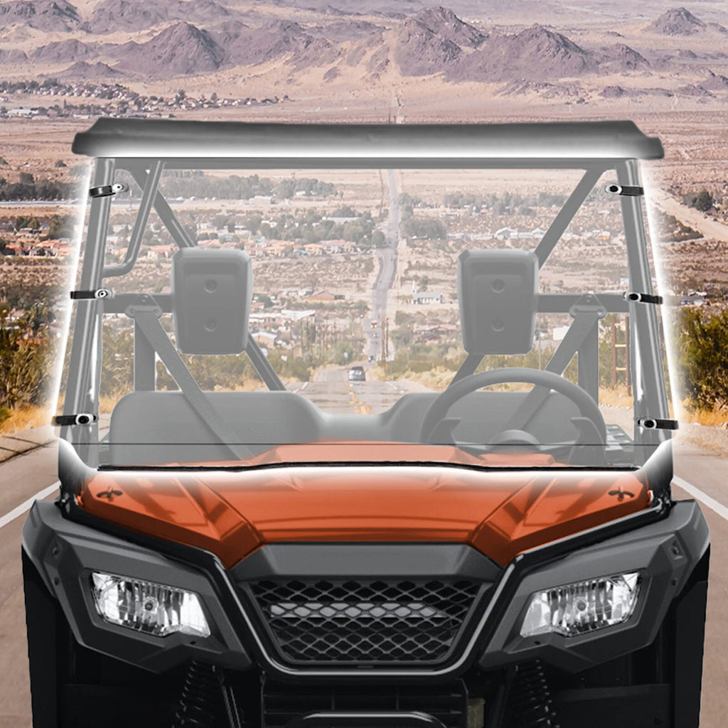 3/16" Front Full Windshield for Honda Pioneer 500 (2017–2020) / 520 (2021+)