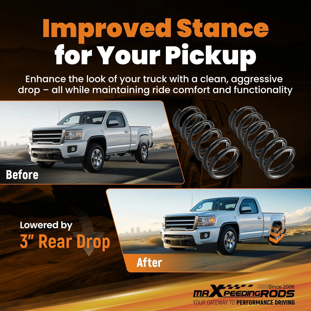 3" Drop Springs for Ram 1500 (2019–2024) 2WD Rear Lowering Kit