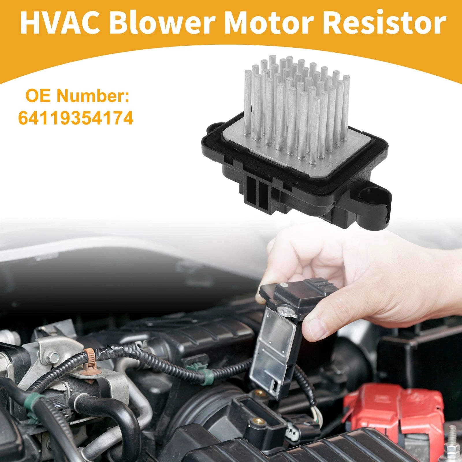 HVAC Blower Motor Resistor No. 64119354174 for BMW F90 (2016–2021)