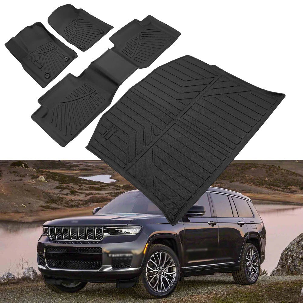 All Weather Floor Mats & Rear Cargo Liner for Jeep Grand Cherokee (2016–2021)