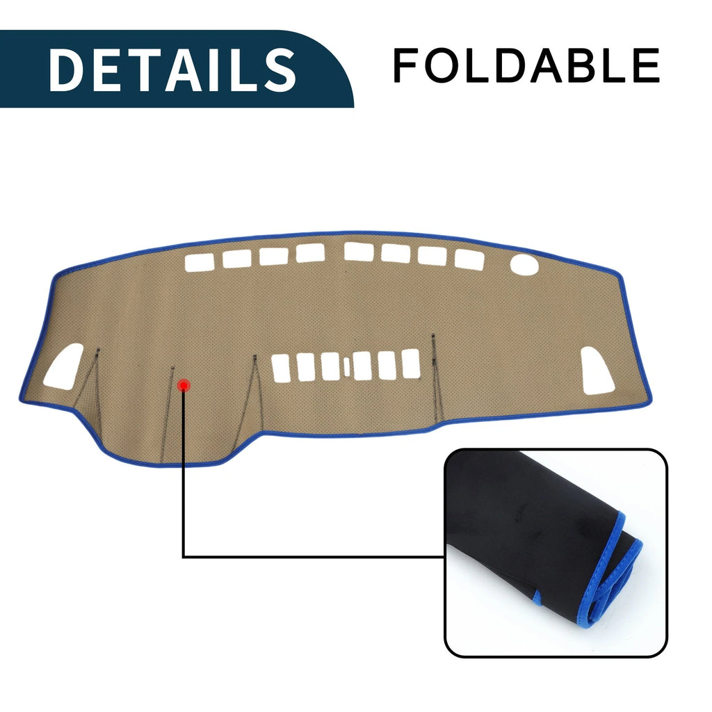 Dashboard Cover Mat for Nissan Tiida C11 (2004–2014) Black Blue Set of 1
