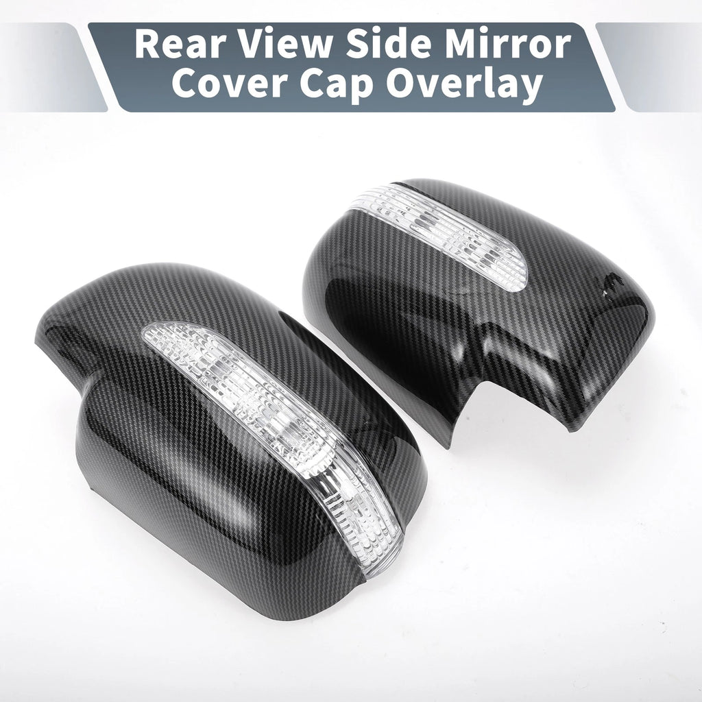 Pair Rearview Mirror Cover Overlay for Lexus RX330 (2004–2006) Carbon Fiber