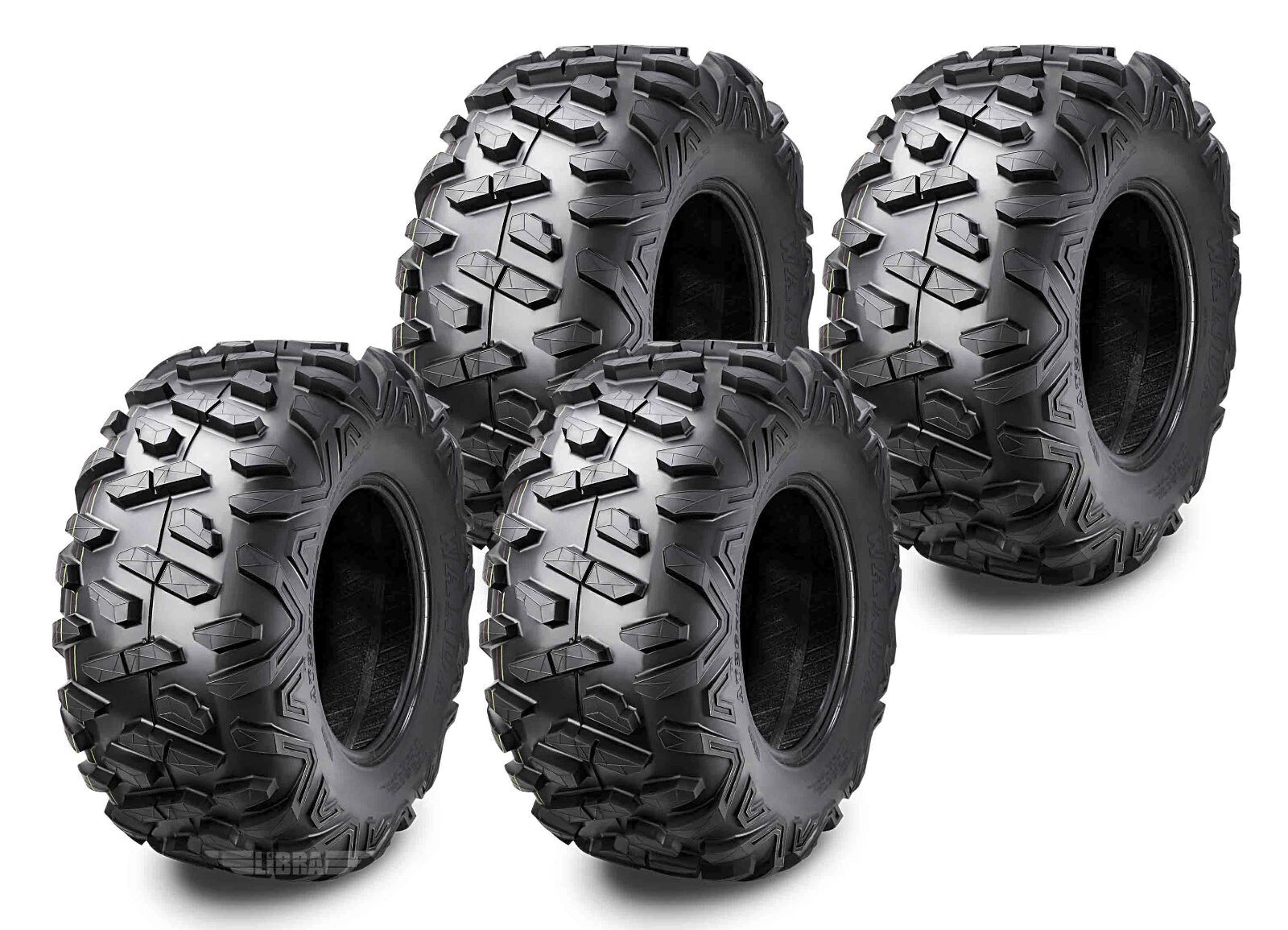Set of 4 WANDA UTV ATV Tires 25x10-12 / 25x10x12 6PR Bighorn Style