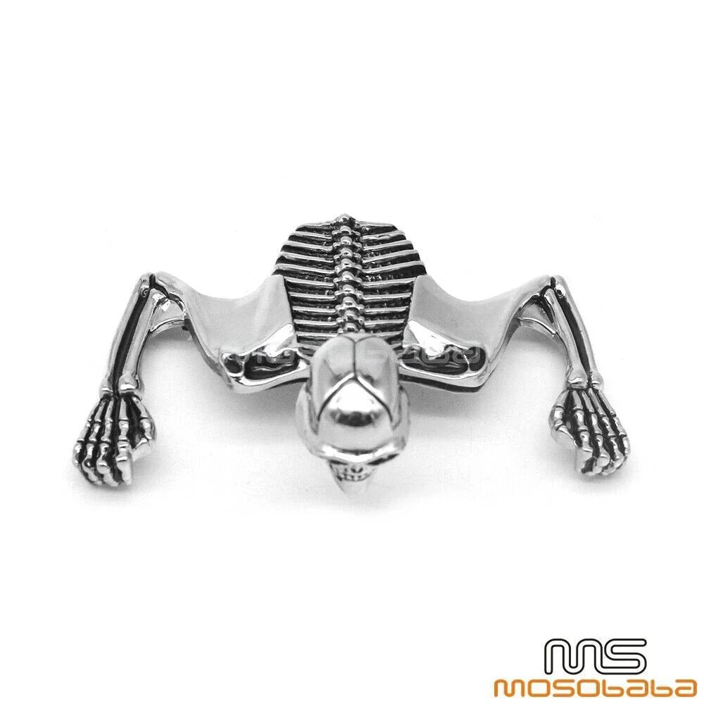Chrome Skull Headlight Ornament 7" for Harley Chopper Bobber