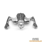 Chrome Skull Headlight Ornament 7" for Harley Chopper Bobber