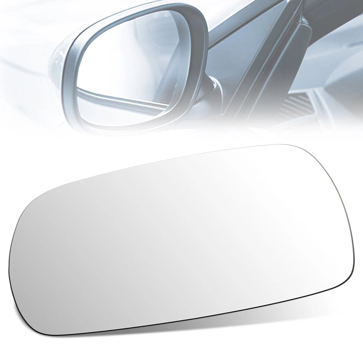 Side Door Mirror Glass for Infiniti J30 (1993–1997) OE Style Flat Lens Left