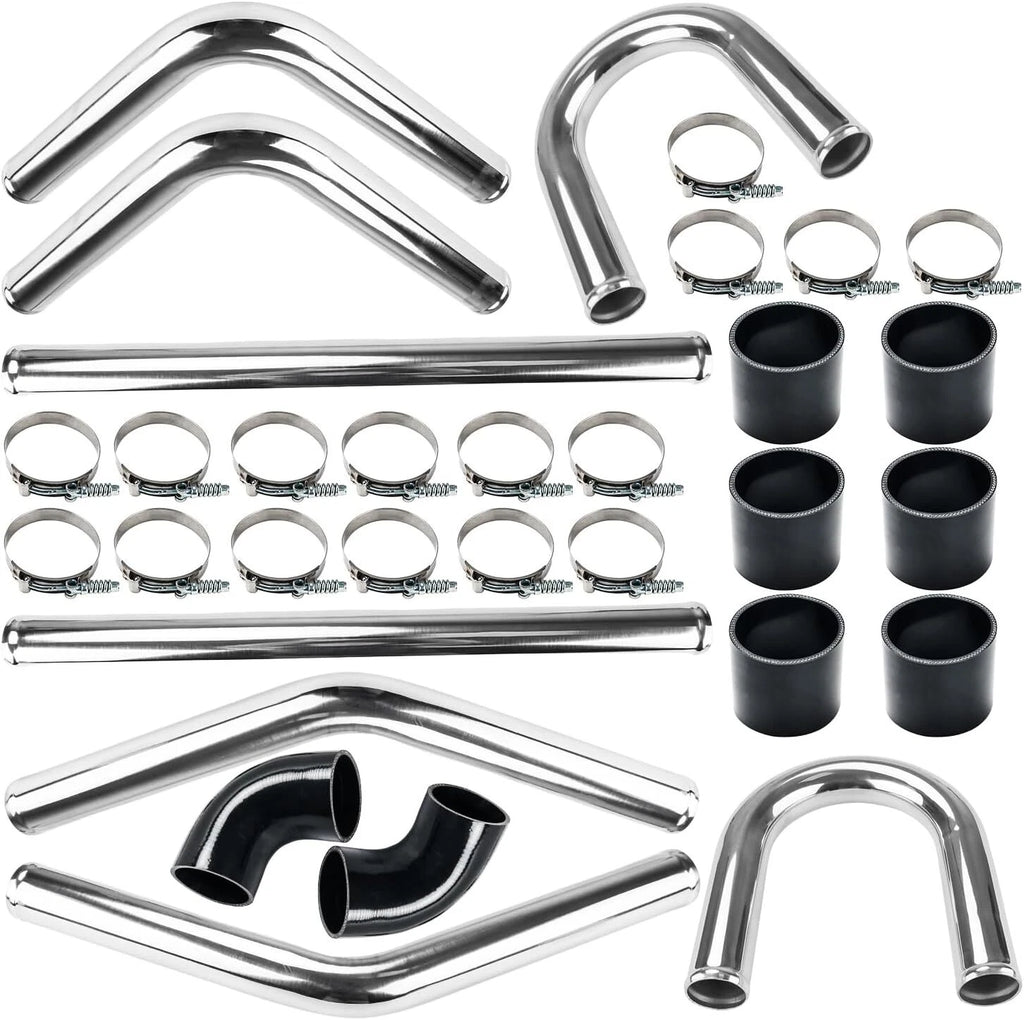 2" Black Turbo Intercooler Elbow Pipe Kit for Universal (All Models)