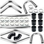 2" Black Turbo Intercooler Elbow Pipe Kit for Universal (All Models)