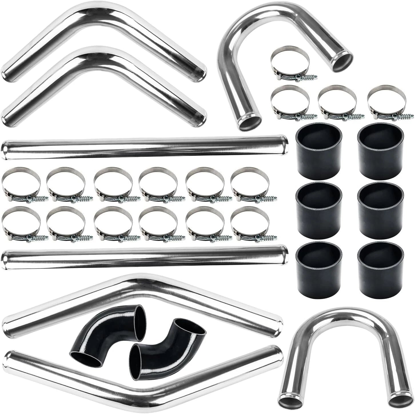 2" Black Turbo Intercooler Elbow Pipe Kit for Universal (All Models)