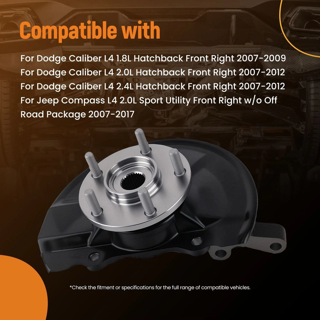 Right Steering Knuckle Assembly for Dodge Caliber (2007–2012) 698-410 5-Lug Hub