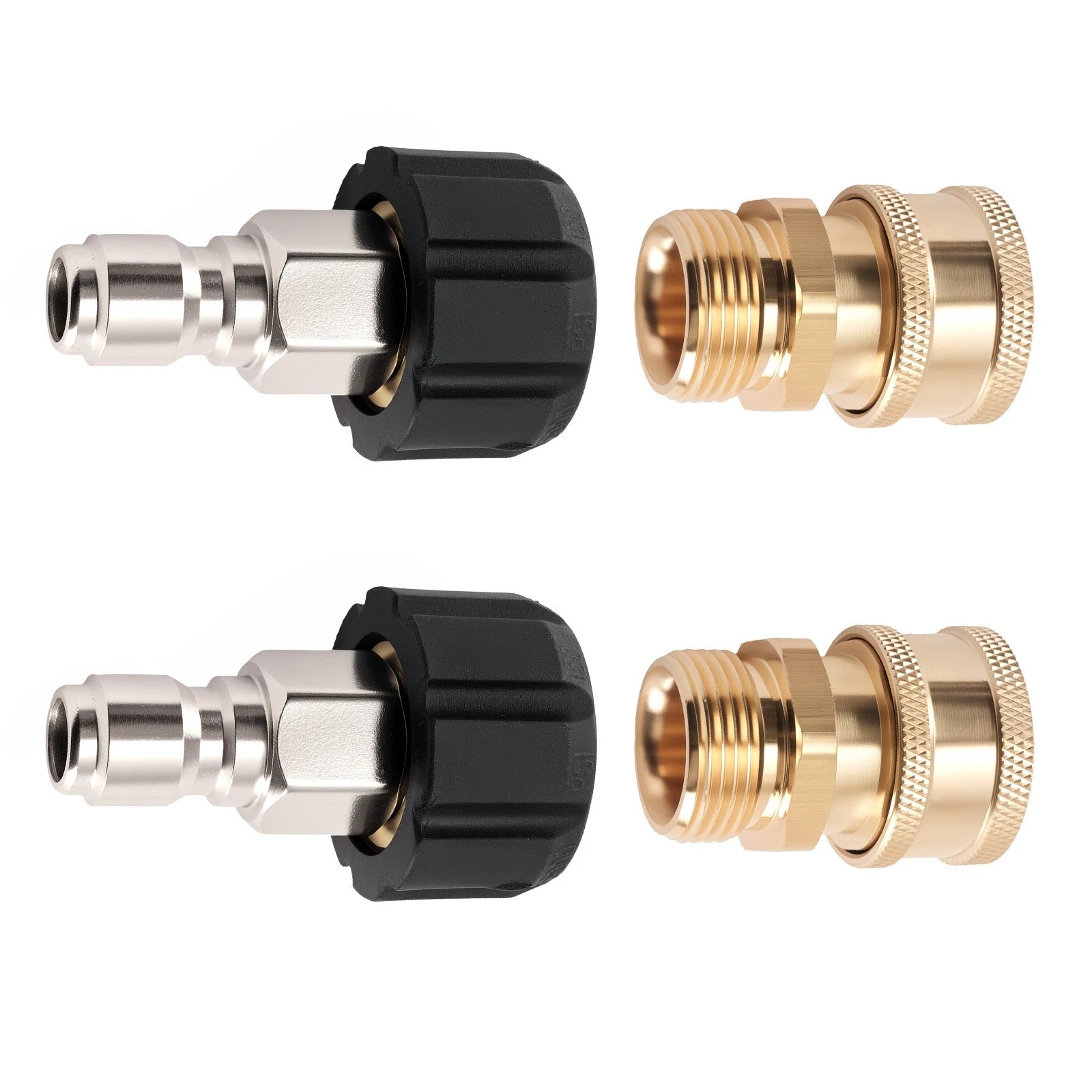 Brass Pressure Washer Adapter for M22-14 to 3/8" Quick Connect (5000 PSI)