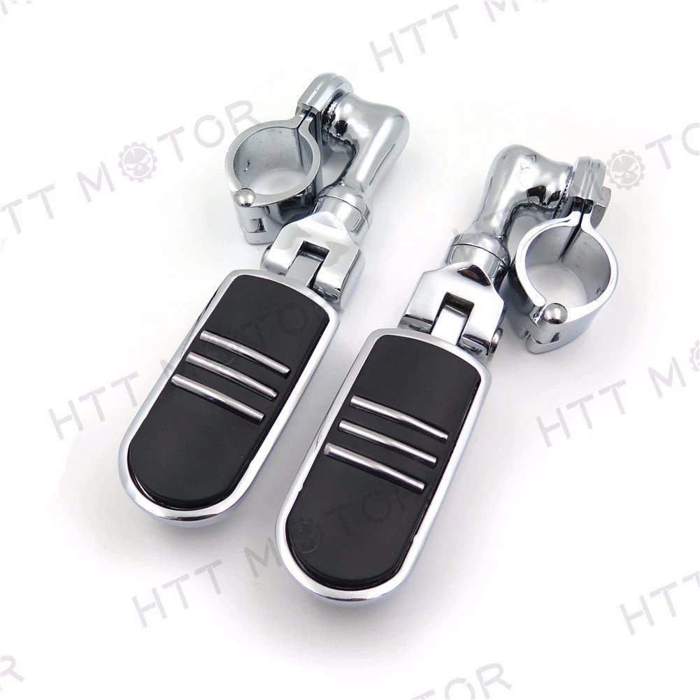 Adjustable Foot Pegs for Triumph Rocket/Suzuki (1.5" Chrome)