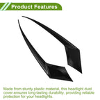 Headlight Eyebrow Eyelid Cover for Honda Accord (2023–2023) Black Carbon Fiber