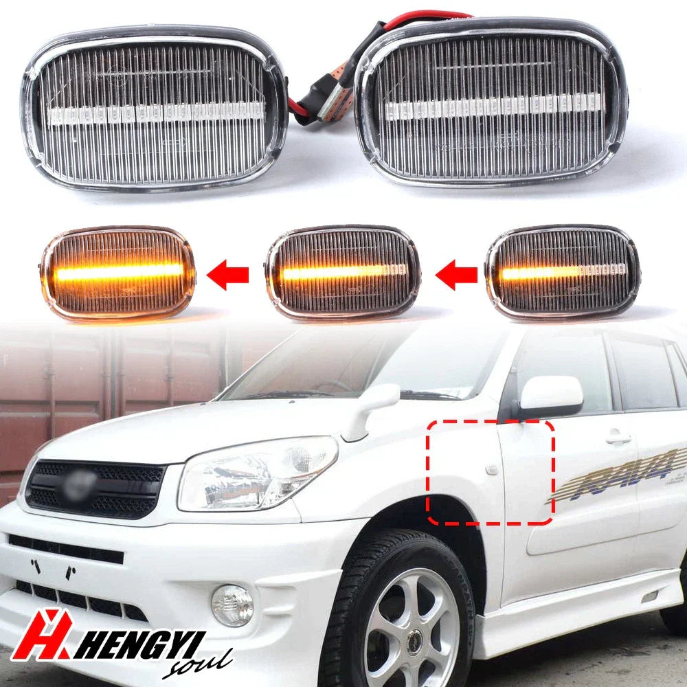 LED Dynamic Side Marker Light Indicator for Hilux Corolla RAV4 (1994–2014)