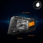 Replacement Black Housing Amber Corner Headlight for Ford Expedition (2007–2014)