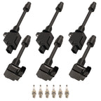 Set of 6 Ignition Coils & Spark Plugs for Infiniti I30 (2000–2001) UF348