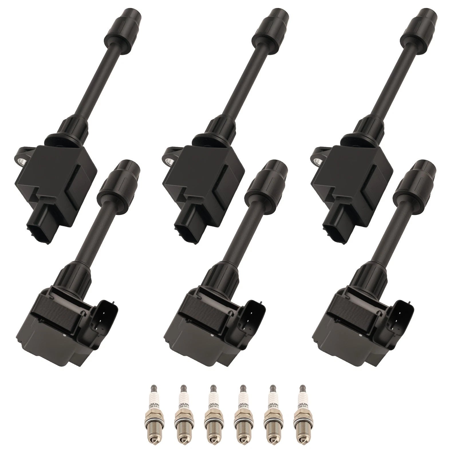Set of 6 Ignition Coils & Spark Plugs for Infiniti I30 (2000–2001) UF348