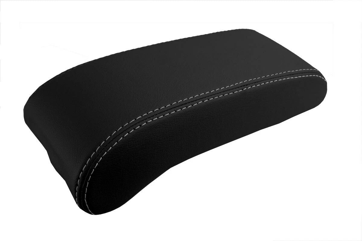 Leather Console Lid Armrest Cover for Dodge Stratus (2001–2006) Gray Stitch