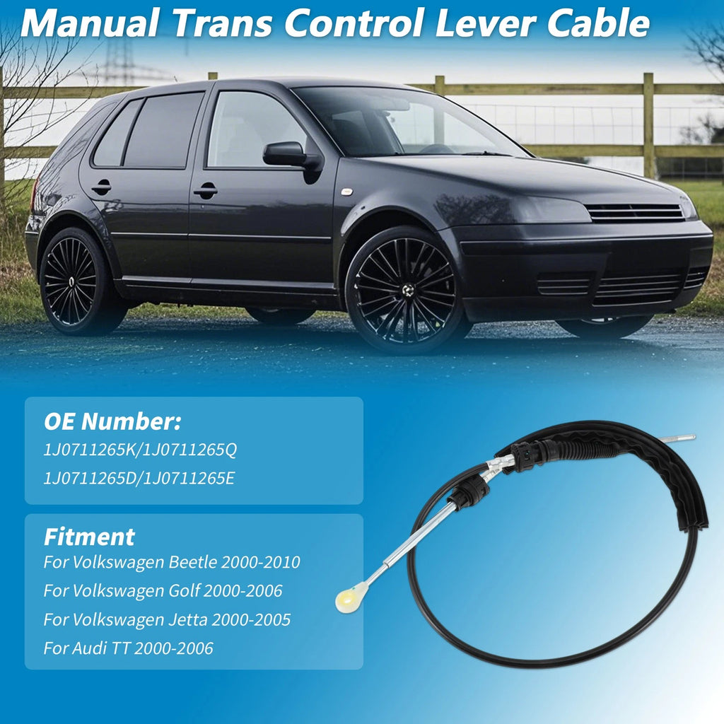 Manual Trans Gear Shifter Cable for Volkswagen Beetle Golf Jetta (2000–2010)