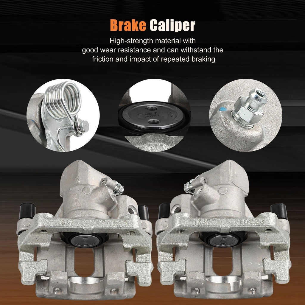 Rear Brake Calipers with Bracket for Ford EcoSport (2018-2020) & Focus (2012-2018)