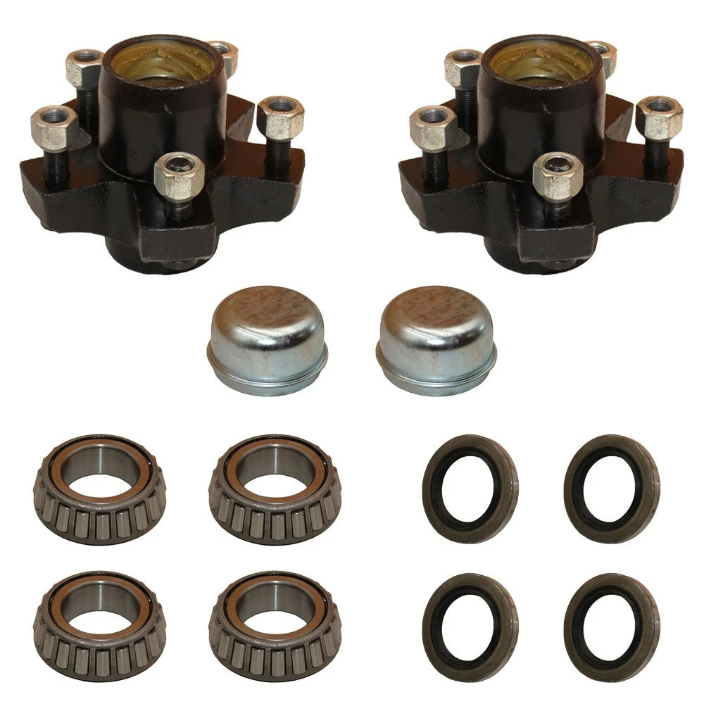 2-Pack Trailer Idler Hubs Kit 5 on 4.5" for 2,000 lbs Axle