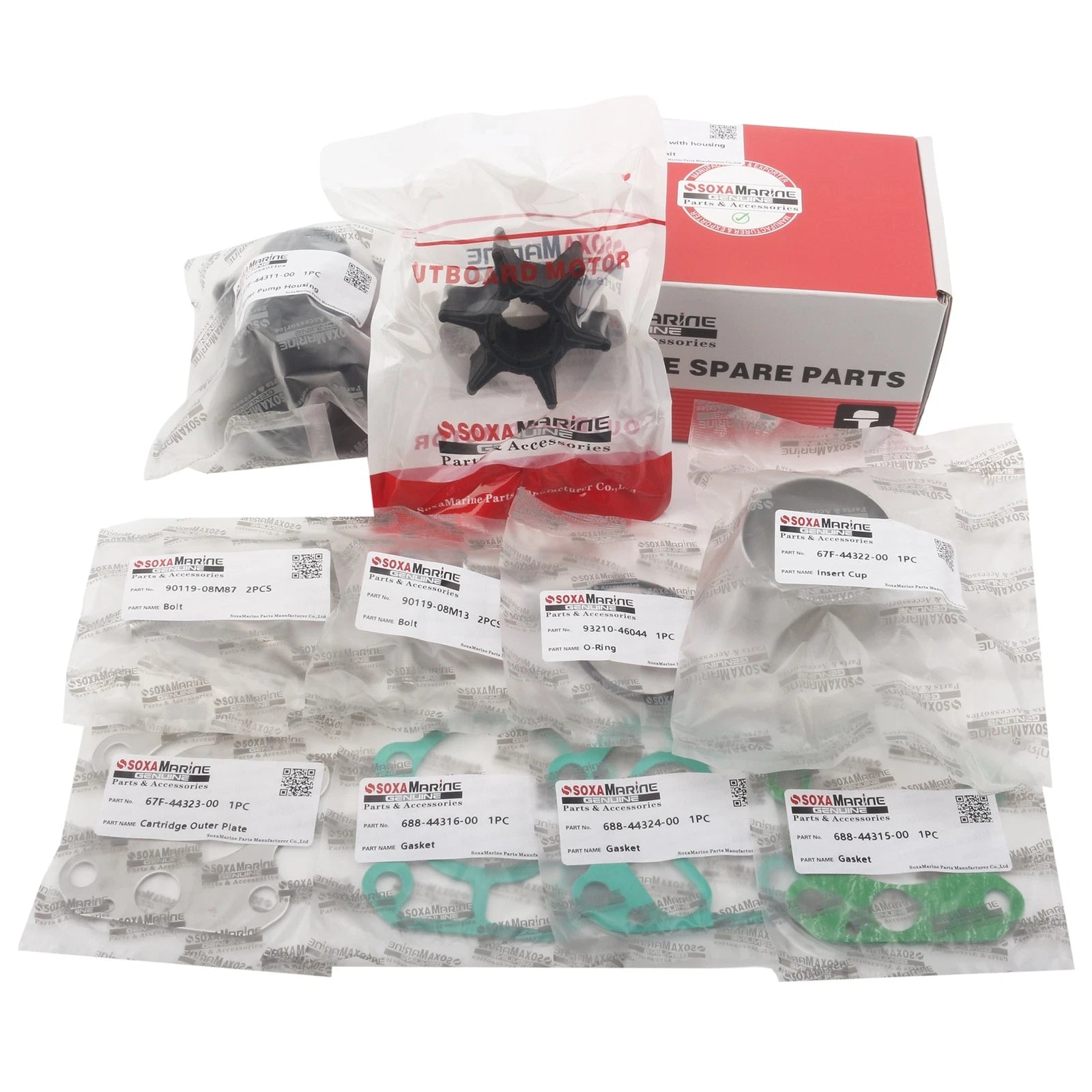 Water Pump Rebuild Service Kit 67F-W0078-00 for Yamaha Outboard