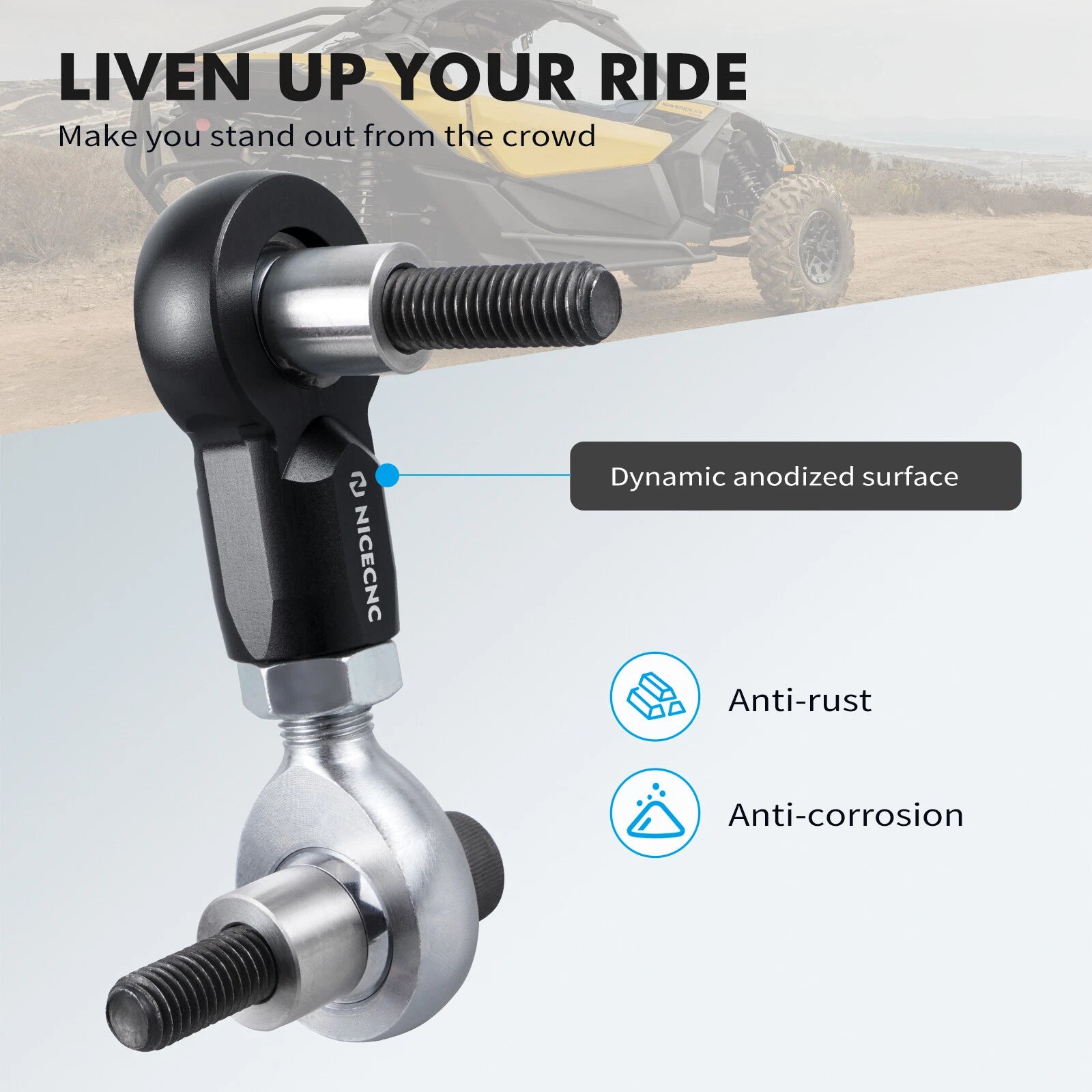 Aluminum Front Sway Bar Stabilizer Link Kit for Can-Am Maverick X3 Max (2017–2018)