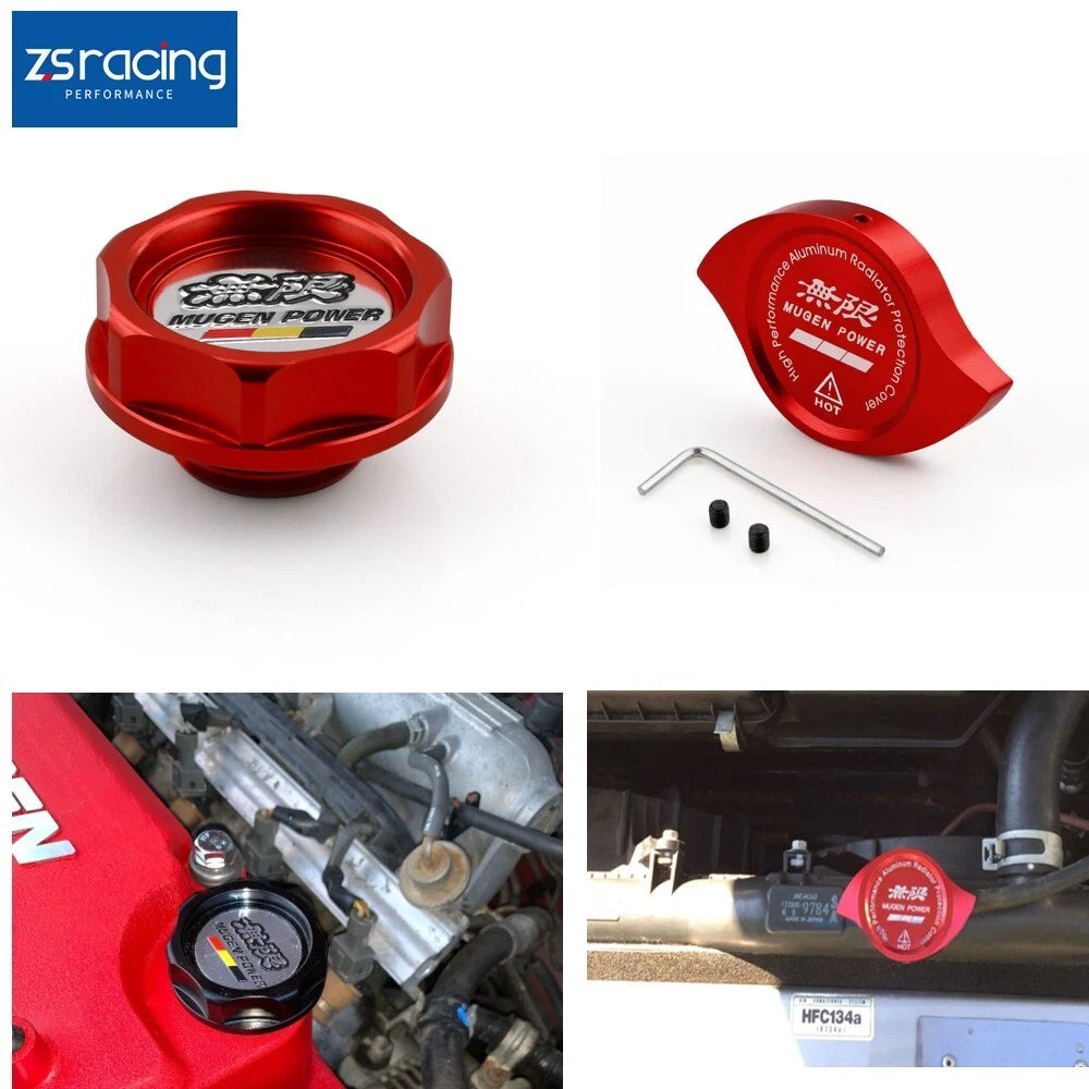 Oil Filler Cap + Water Radiator Cap Kit for Mugen Power (Fits )