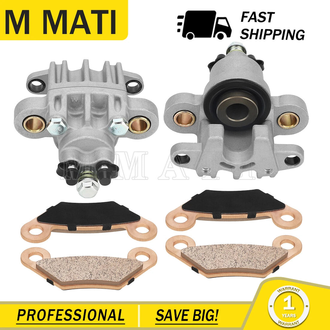 Brake Caliper Assembly w/Pads for John Deere Gator HPX 4x4 (2003–2006)
