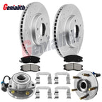 Front Drilled Slotted Brake Rotors & Pads for Chevy Captiva Sport Equinox (2013–2015)