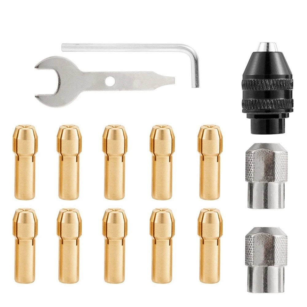 15pcs Brass Chucks for Rotary Tool