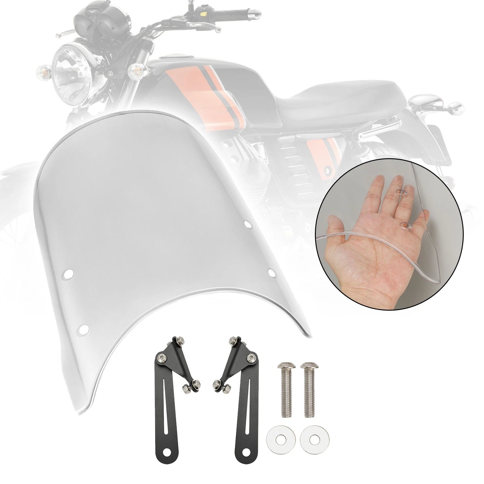 Windshield for Moto Guzzi V7 Classic (2016–2023) V9 Bobber (2018–2023)