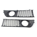2X Front Bumper Fog Light Cover Honeycomb Grille for Audi A4 B6 (2001–2005)