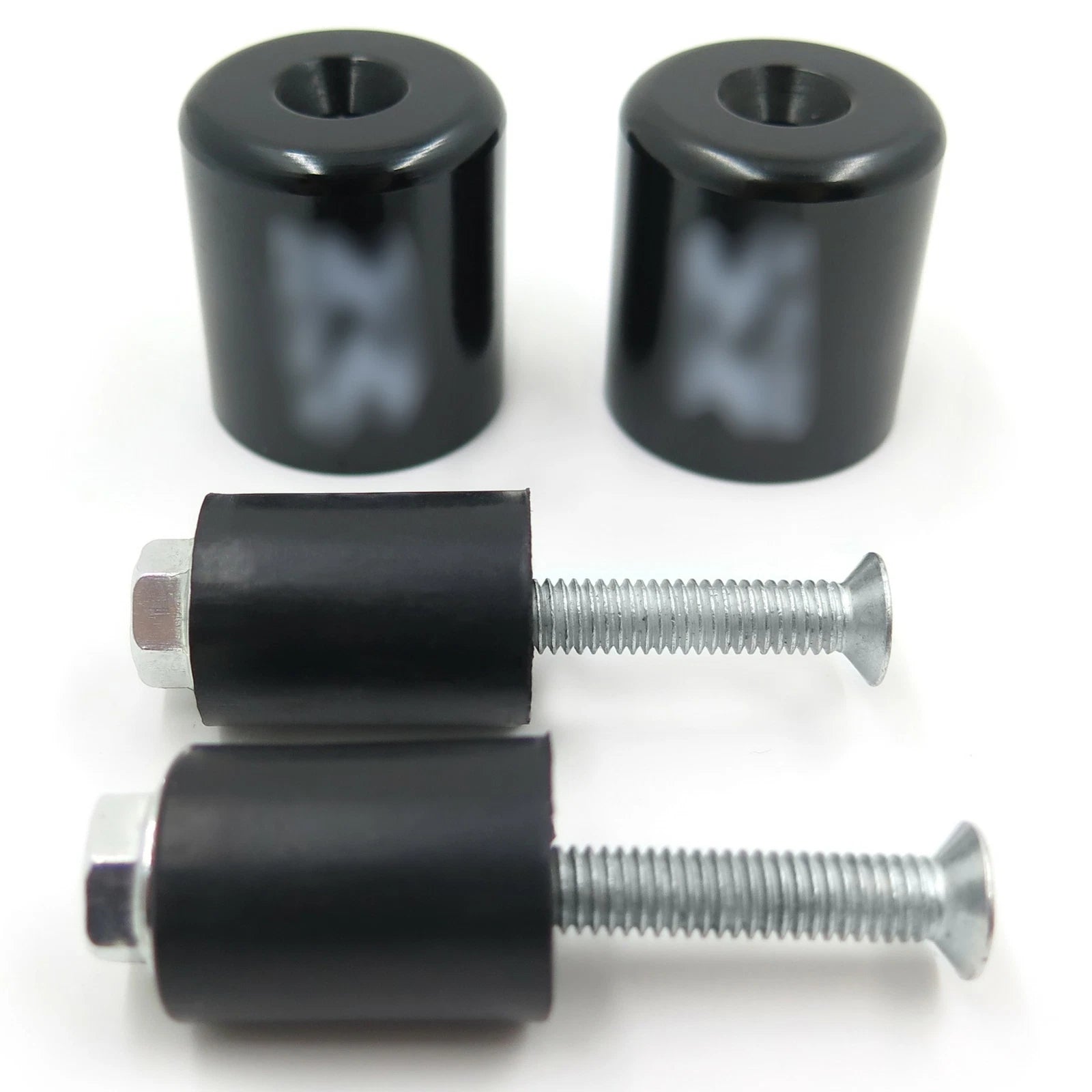 Black Hand Bar End for Suzuki GSXR600 (1992–2014), GSXR750 (1996–2014), GSXR1000 (2001–2014) Rubber