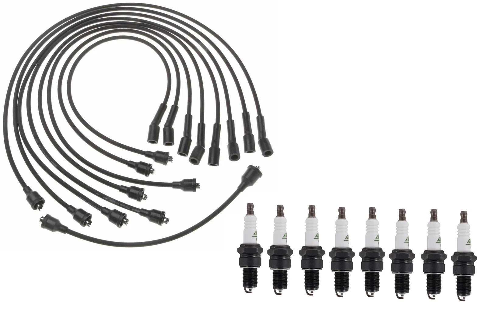 Ignition Wire Set & 8 ACDelco Spark Plugs for Chevy V8