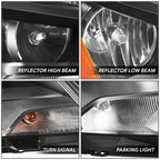 Passenger Right Headlight Lamp for VW Passat (2012–2015) - Black Housing, Amber