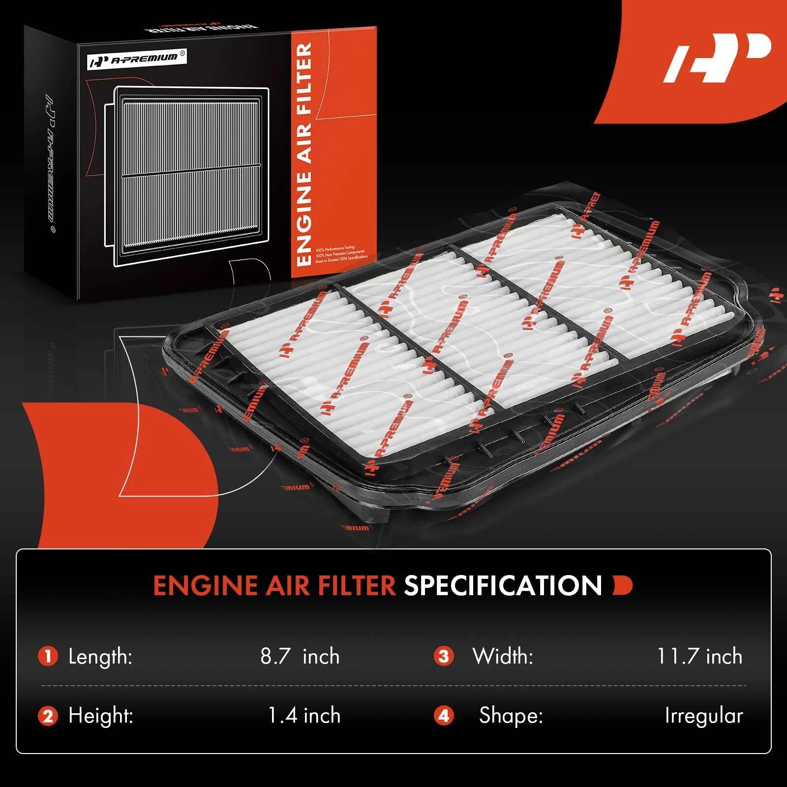 2X Engine Air Filter for Suzuki Forenza (2004â2008) Reno (2005â2008)