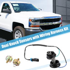 Dual Knock Sensor with Wiring Harness Kit for Chevy Silverado 1500, Tahoe 