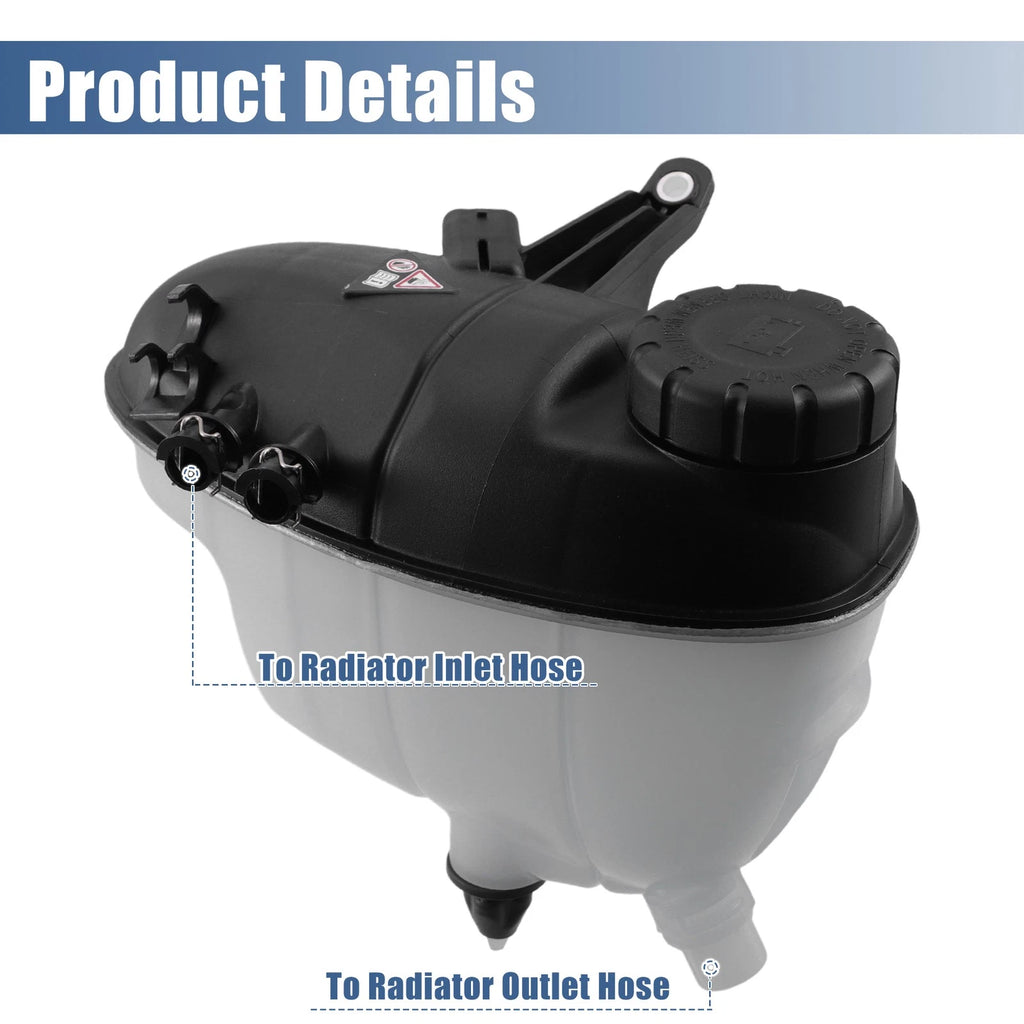 Coolant Radiator Reservoir Tank 2225000849 with Cap Sensor for Mercedes-Benz S65 (2007–2013)