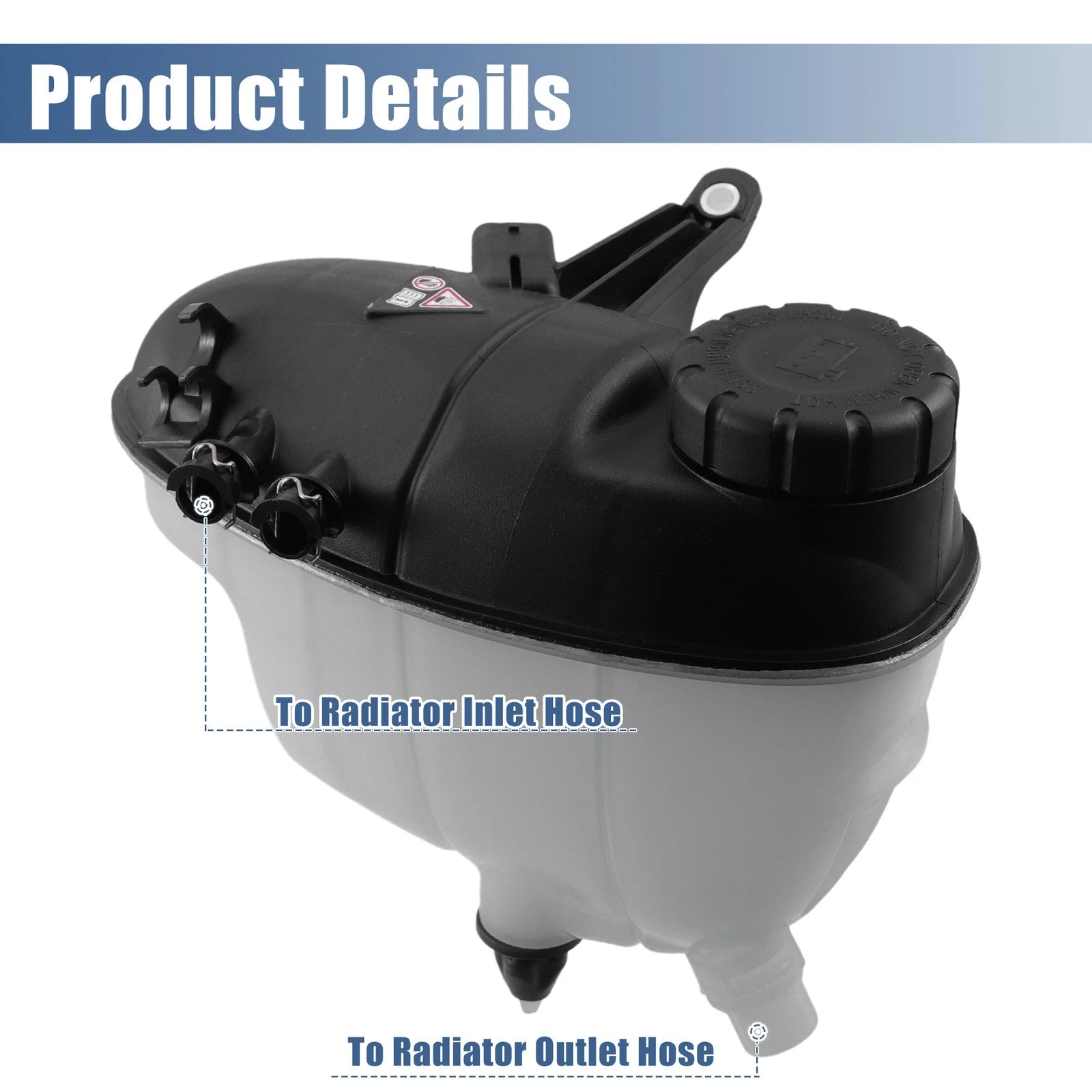 Coolant Radiator Reservoir Tank 2225000849 with Cap Sensor for Mercedes-Benz S65 (2007–2013)