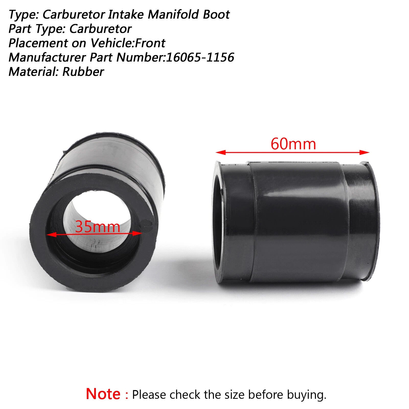 Intake Carburetor Boot for Kawasaki Ninja EX250 ZZR250 GPX250R (1988–1995) T9