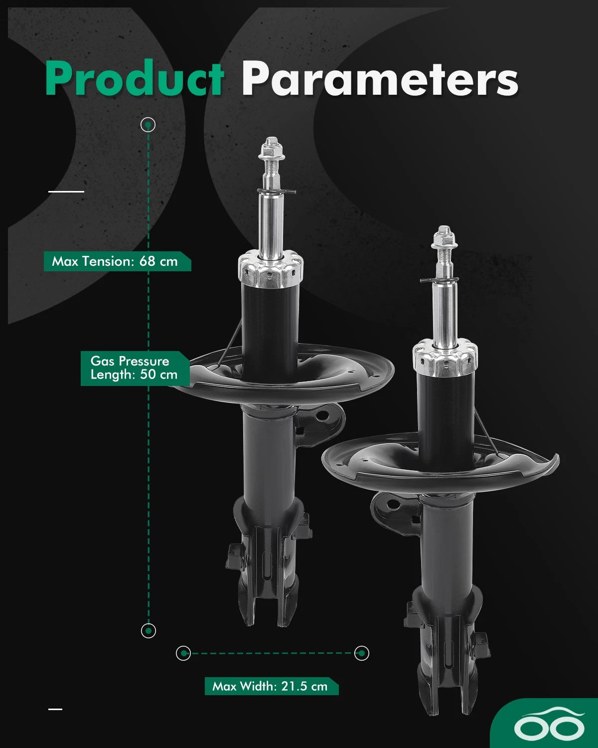 Front Shocks Struts Pair for Hyundai Entourage (2007–2010) & Kia Sedona (2006–2012)