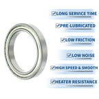 Deep Groove Ball Bearing 6916ZZ for Scooter Skateboard Wheel (P5)