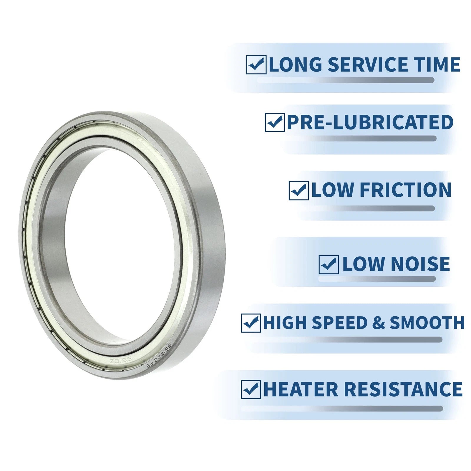 Deep Groove Ball Bearing 6916ZZ for Scooter Skateboard Wheel (P5)