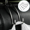 Car Seat Hooks for Coat Purse Shopping Bag Holder - Silver Stainless Steel