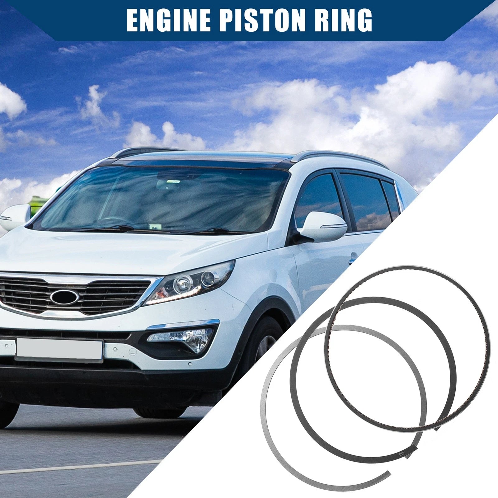 Set of 4 Piston Rings for Hyundai Tucson 2.4L L4 (2010–2013) 23040-25200
