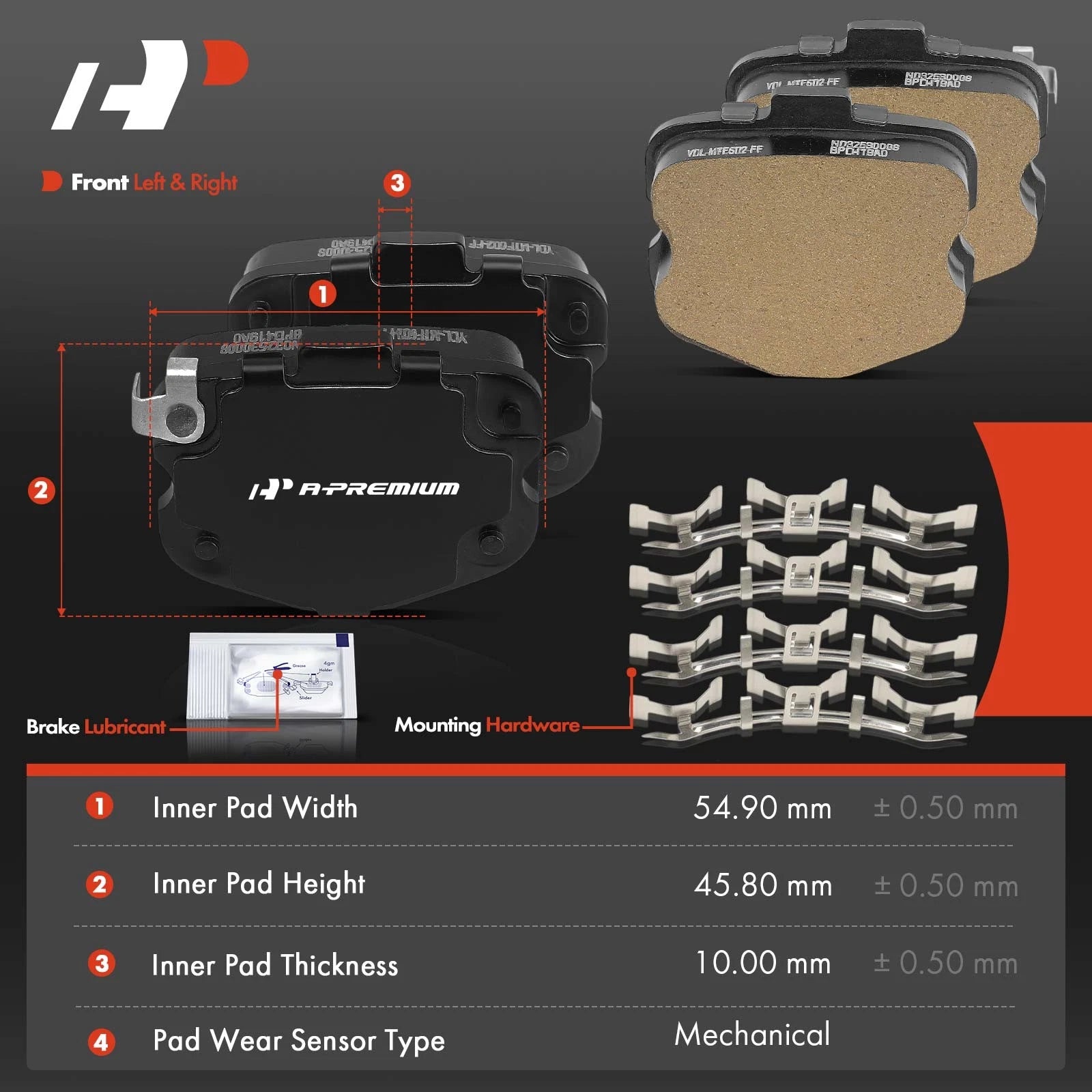 Set of 12 Front Ceramic Brake Pads for Chevrolet Corvette (2006â2013)