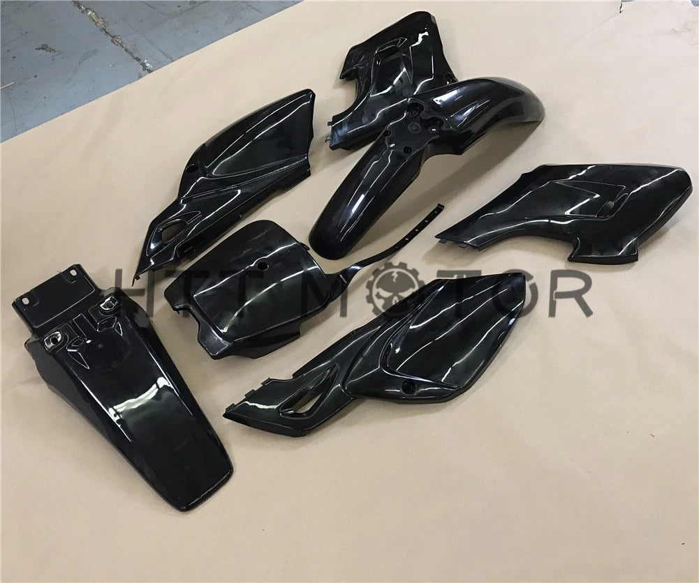 7X Black Plastic Fairing Body Cover Kits for Baja Dirt Runner 125 (2005–2023)