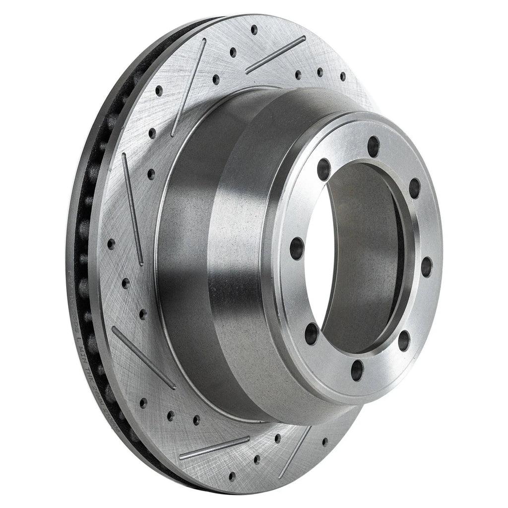 Set of 2 Drilled Slotted Disc Brakes for Ford E350 Econoline Wagon