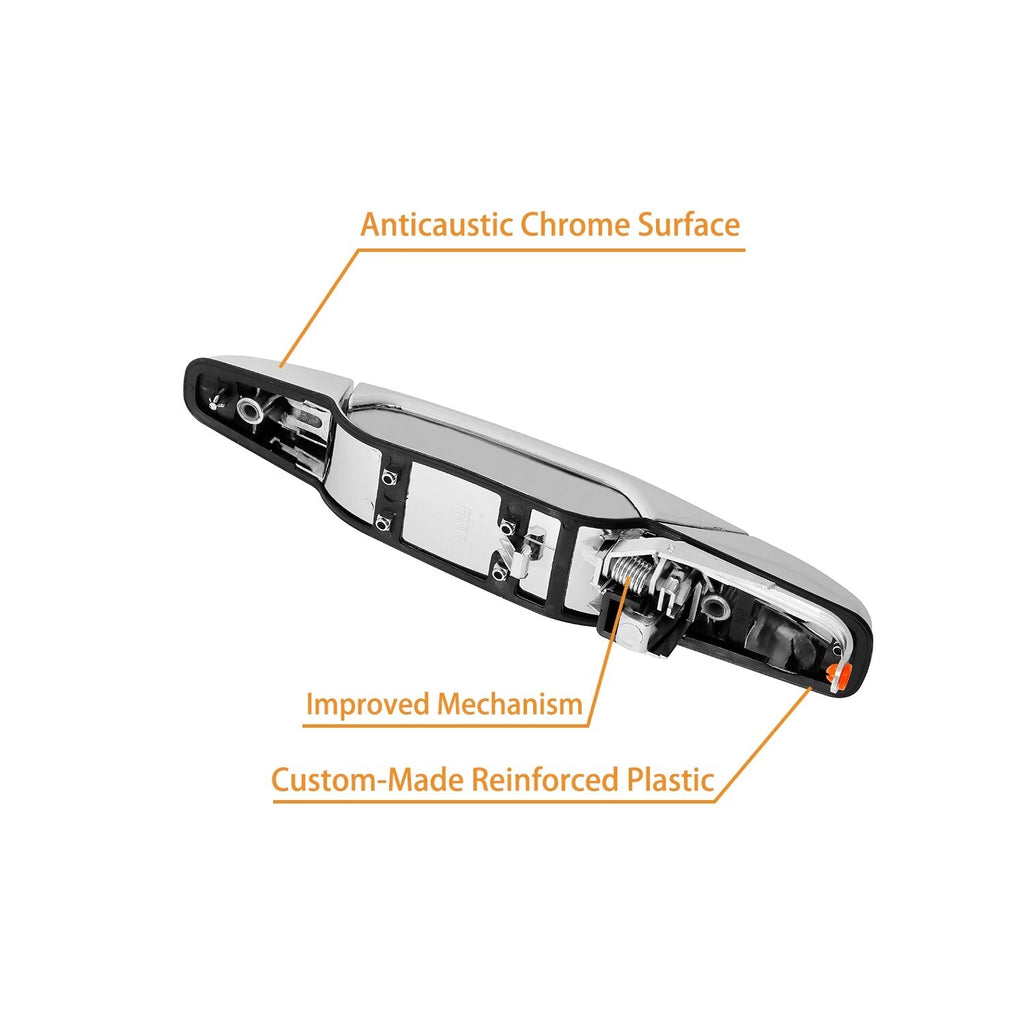 Chrome Door Handle Rear Right for Chevy Silverado GMC Sierra (2007–2013)